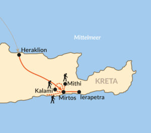 Karte - Kreta Wandern im November