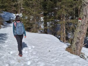 Südtirol Ultental Winterreise Weg zur Steinrastalm - Sento Wanderreisen